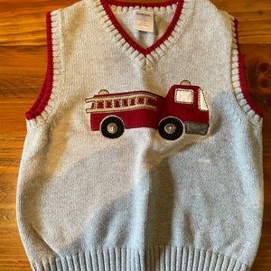 Fire Truck Sweater Vest